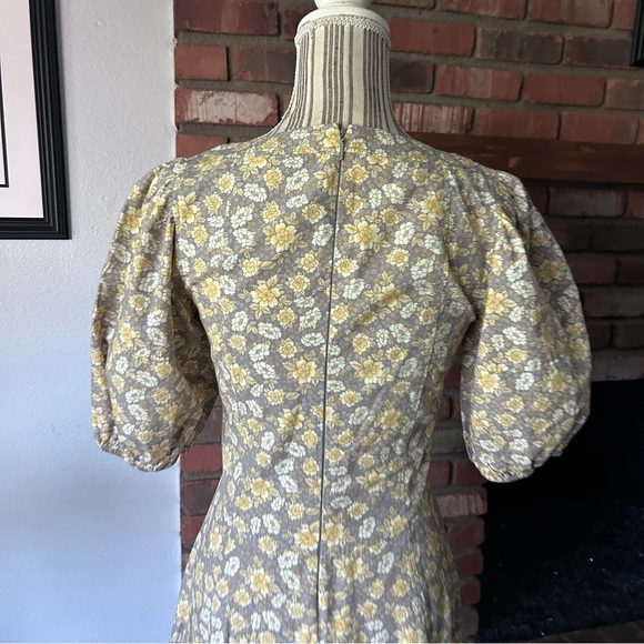 Rebecca Taylor La Vie Margeaux Meadow Floral Poplin Midi Dress Sz XS - Picture 10 of 11